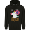 4 Year Old Birthday Girl Magical Unicorn 4th Childrens Kids Hoodie Black