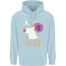 4 Year Old Birthday Girl Magical Unicorn 4th Childrens Kids Hoodie Light Blue