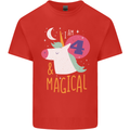 4 Year Old Birthday Girl Magical Unicorn 4th Kids T-Shirt Childrens Red