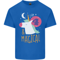 4 Year Old Birthday Girl Magical Unicorn 4th Kids T-Shirt Childrens Royal Blue