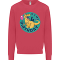 4th Birthday Dinosaur T-Rex 4 Year Old Kids Sweatshirt Jumper Heliconia