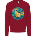 4th Birthday Dinosaur T-Rex 4 Year Old Kids Sweatshirt Jumper Red