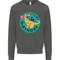 4th Birthday Dinosaur T-Rex 4 Year Old Kids Sweatshirt Jumper Storm Grey