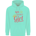 4th Birthday Girl 4 Year Old Princess Childrens Kids Hoodie Peppermint