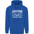 50th Birthday 50 Year Old This Is What Mens 80% Cotton Hoodie Royal Blue