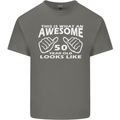 50th Birthday 50 Year Old This Is What Mens Cotton T-Shirt Tee Top Charcoal