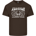 50th Birthday 50 Year Old This Is What Mens Cotton T-Shirt Tee Top Dark Chocolate