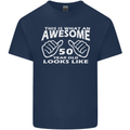 50th Birthday 50 Year Old This Is What Mens Cotton T-Shirt Tee Top Navy Blue