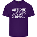 50th Birthday 50 Year Old This Is What Mens Cotton T-Shirt Tee Top Purple