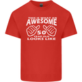 50th Birthday 50 Year Old This Is What Mens Cotton T-Shirt Tee Top Red