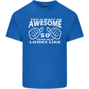 50th Birthday 50 Year Old This Is What Mens Cotton T-Shirt Tee Top Royal Blue
