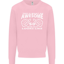 50th Birthday 50 Year Old This Is What Mens Sweatshirt Jumper Light Pink