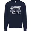 50th Birthday 50 Year Old This Is What Mens Sweatshirt Jumper Navy Blue