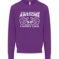 50th Birthday 50 Year Old This Is What Mens Sweatshirt Jumper Purple