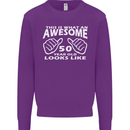 50th Birthday 50 Year Old This Is What Mens Sweatshirt Jumper Purple