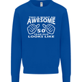 50th Birthday 50 Year Old This Is What Mens Sweatshirt Jumper Royal Blue