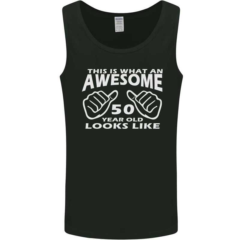 50th Birthday 50 Year Old This Is What Mens Vest Tank Top Black