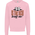 50th Birthday 50 is the New 21 Funny Kids Sweatshirt Jumper Light Pink