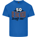 50th Birthday 50 is the New 21 Funny Kids T-Shirt Childrens Royal Blue