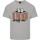 50th Birthday 50 is the New 21 Funny Kids T-Shirt Childrens Sports Grey