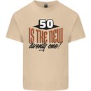 50th Birthday 50 is the New 21 Funny Mens Cotton T-Shirt Tee Top Sand
