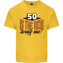 50th Birthday 50 is the New 21 Funny Mens Cotton T-Shirt Tee Top Yellow