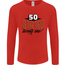50th Birthday 50 is the New 21 Funny Mens Long Sleeve T-Shirt Red