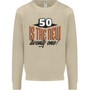 50th Birthday 50 is the New 21 Funny Mens Sweatshirt Jumper Sand