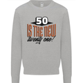 50th Birthday 50 is the New 21 Funny Mens Sweatshirt Jumper Sports Grey