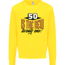 50th Birthday 50 is the New 21 Funny Mens Sweatshirt Jumper Yellow
