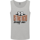 50th Birthday 50 is the New 21 Funny Mens Vest Tank Top Sports Grey