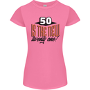 50th Birthday 50 is the New 21 Funny Womens Petite Cut T-Shirt Azalea