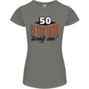 50th Birthday 50 is the New 21 Funny Womens Petite Cut T-Shirt Charcoal