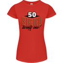50th Birthday 50 is the New 21 Funny Womens Petite Cut T-Shirt Red