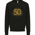 50th Birthday Neon Lights 50 Year Old Mens Sweatshirt Jumper Black