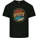 50th Birthday  Vintage Made In 1973 Mens Cotton T-Shirt Tee Top Black