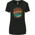 50th Birthday  Vintage Made In 1973 Womens Wider Cut T-Shirt Black