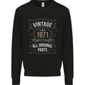 52nd Birthday Limited Edition 1971 Mens Sweatshirt Jumper Black