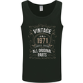 52nd Birthday Limited Edition 1971 Mens Vest Tank Top Black