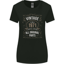 52nd Birthday Limited Edition 1971 Womens Wider Cut T-Shirt Black