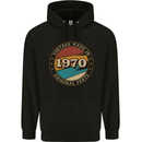53rd Birthday  Vintage Made In 1970 Mens 80% Cotton Hoodie Black