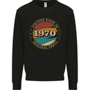 53rd Birthday  Vintage Made In 1970 Mens Sweatshirt Jumper Black