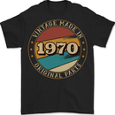 53rd Birthday  Vintage Made In 1970 Mens T-Shirt 100% Cotton BLACK