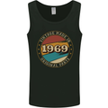 54th Birthday  Vintage Made In 1969 Mens Vest Tank Top Black