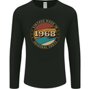 55th Birthday  Vintage Made In 1968 Mens Long Sleeve T-Shirt Black