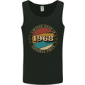 55th Birthday  Vintage Made In 1968 Mens Vest Tank Top Black
