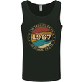 56th Birthday  Vintage Made In 1967 Mens Vest Tank Top Black