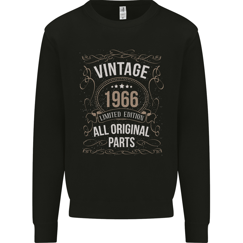 57th Birthday Limited Edition 1966 Mens Sweatshirt Jumper Black