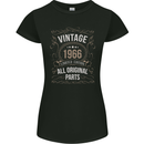 57th Birthday Limited Edition 1966 Womens Petite Cut T-Shirt Black