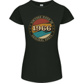 57th Birthday  Vintage Made In 1966 Womens Petite Cut T-Shirt Black